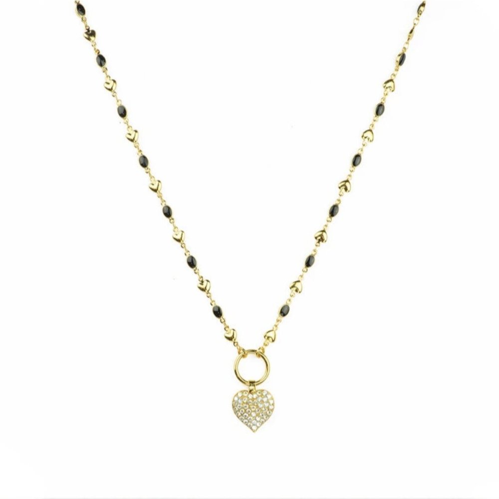 Mariana Crystal Moonlight Crystal Heart Necklace  NWT